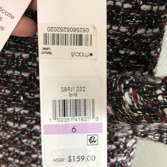 NWT Calvin Klein Tweed Sequin Long Coat 6 - Picture 13 of 13